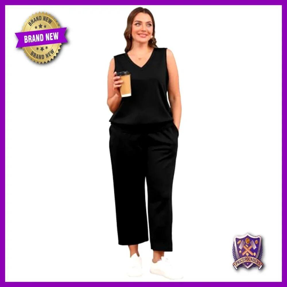 Two Piece Lounge Set V Neck Top Wide Leg Pants Minimal Comfort Outfit